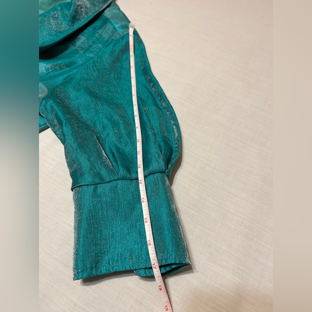 Damee, Inc Swing Jacket Chic Turquoise Mint Collared - Picture 11 of 13